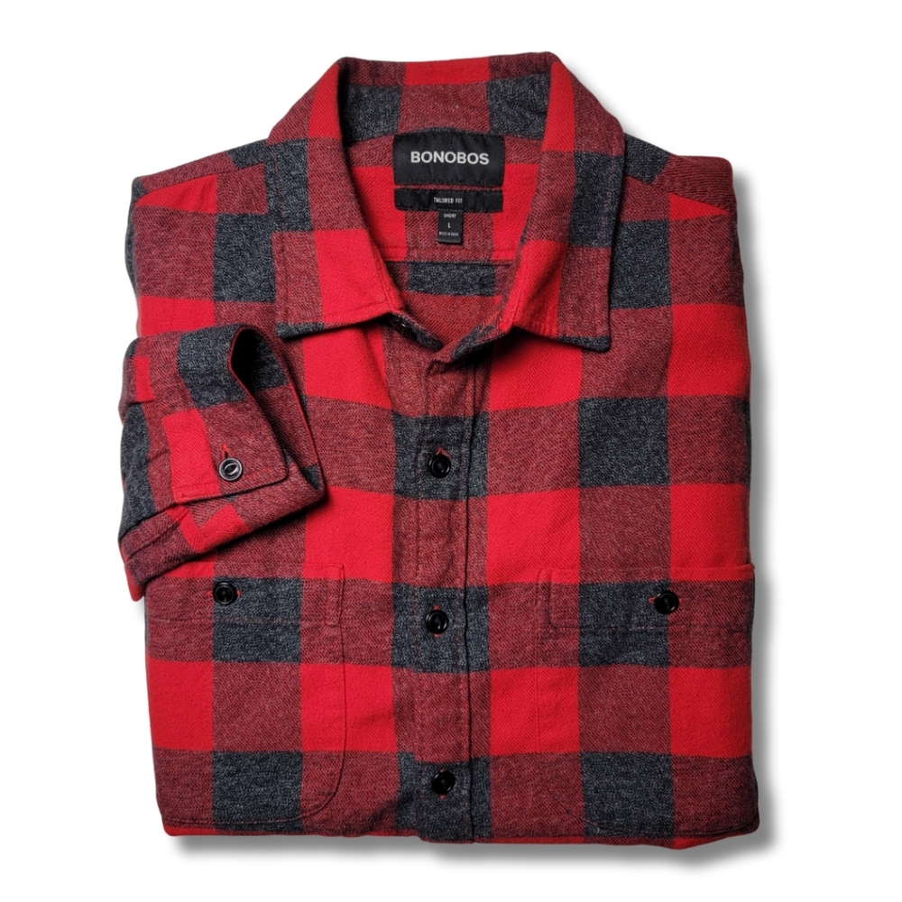 Bonobos Buffalo Plaid Flannel Button Down Shirt